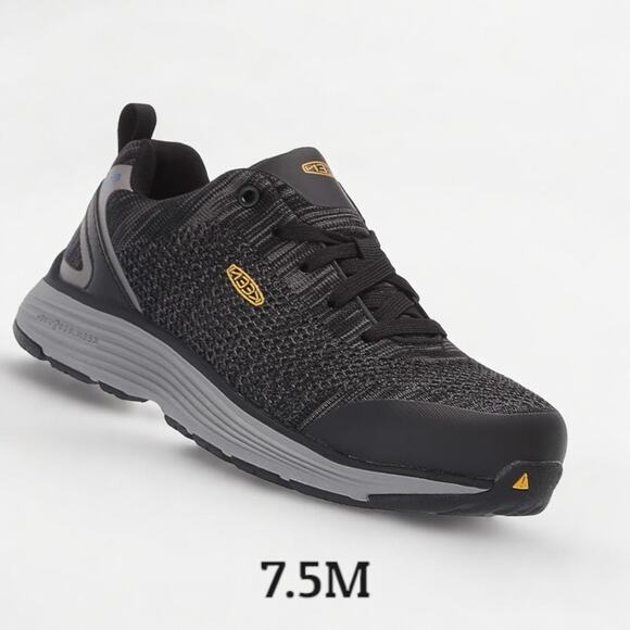 Keen Womens size 7.5M Sparta Black Grey Alloy Toe ESD Work Shoes ~ runs small - Picture 1 of 7